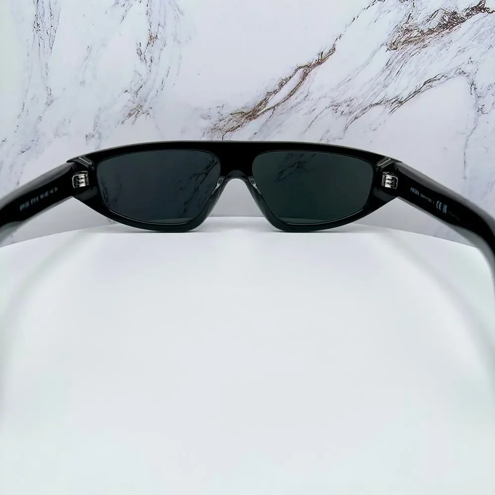 New PRADA Sunglasses Black Gray Lens 57-13-140 Authentic Prada